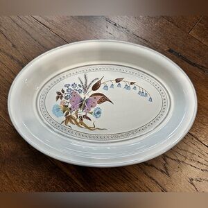 Vintage Denby Floral Oval Serving Platter England